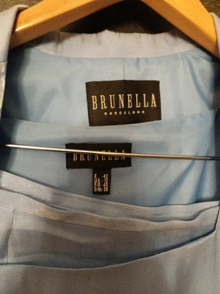 Traje de ceremonia mujer BRUNELLA azul/plata
