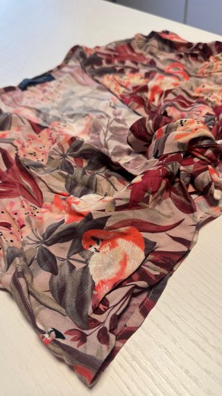 Top Zara Estampado Flamencos y Flores