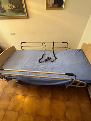 Cama articulada eléctrica con barandillas