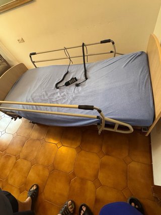 Cama articulada eléctrica con barandillas