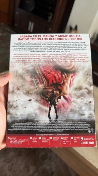 Ataque a los Titanes Parte 1 y 2 DVD