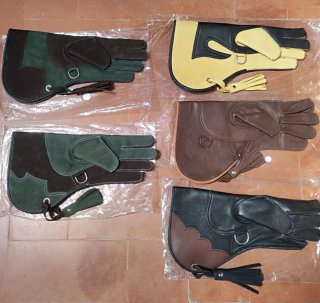 Guantes de cetrería de cuero