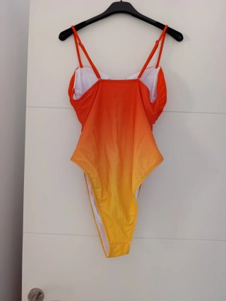 Bañador mujer naranja y amarillo