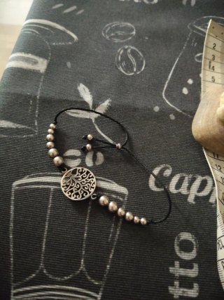 Pulsera plata de ley. Árbol de la vida.