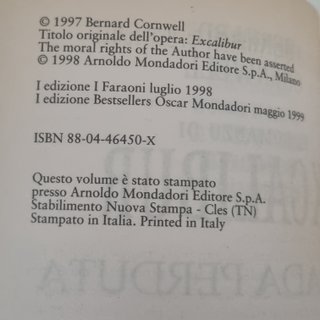 Excalibur La spada perduta romanzo di B. Cornwell