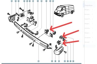 Soporte parachoques Renault Master I