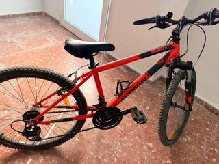 Bicicleta Rockrider 500 Naranja neón 24”