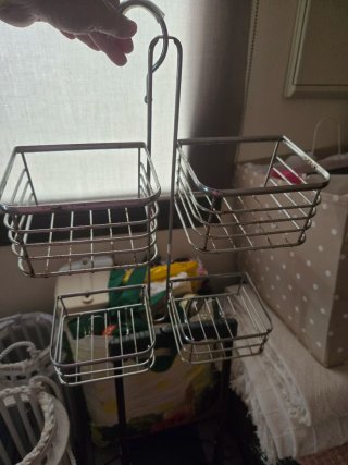 Cestino multiuso in metallo per bagno/cucina