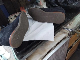 Botas camurça azuis 42