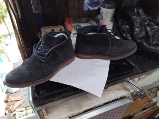 Botas camurça azuis 42