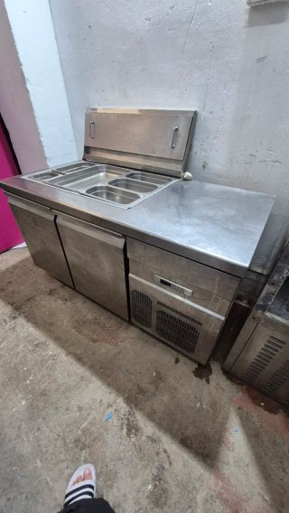 Bajomostrador refrigerado acero inoxidable