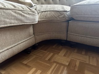 Sofá Chester Rinconera Chenilla Beige