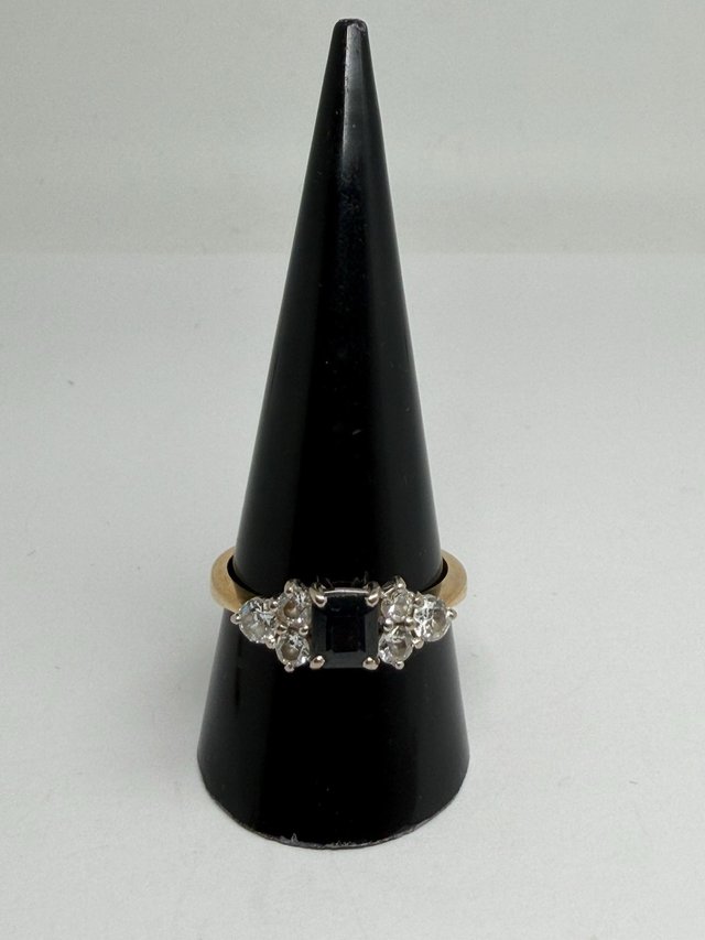 Anillo Oro 18k T:20 Negro y Diamantes P:4,22