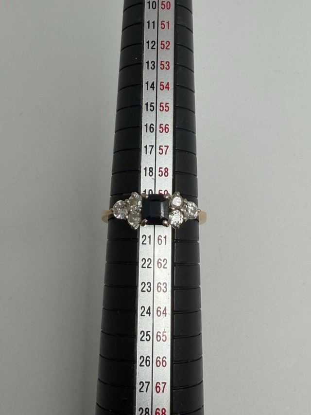 Anillo Oro 18k T:20 Negro y Diamantes P:4,22