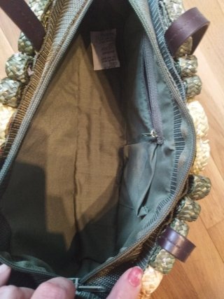 Bolso de mano con flores