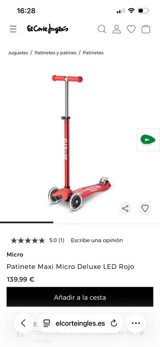 Patinete Micro Maxi Infantil Rojo