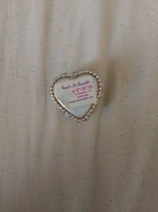 Mini Joyero Corazón Perlas y Dorado