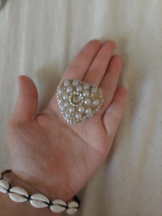 Mini Joyero Corazón Perlas y Dorado