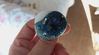 Impactante anillo Swarovski Ying-Yang Talla 56