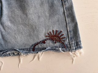 Falda vaquera Zara bordada