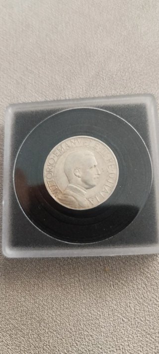 Moneda 1 Lira 1913 Plata Quadriga Briosa