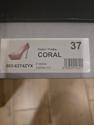 Zapato Martinelli Piel Talla 37 Coral