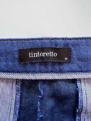 Traje lino azul Tintoretto chaleco y pantalón