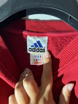 Sudadera Adidas Roja Vintage