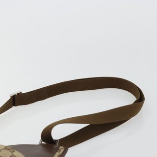 GUCCI GG Canvas Shoulder Bag Beige Silver 27639
