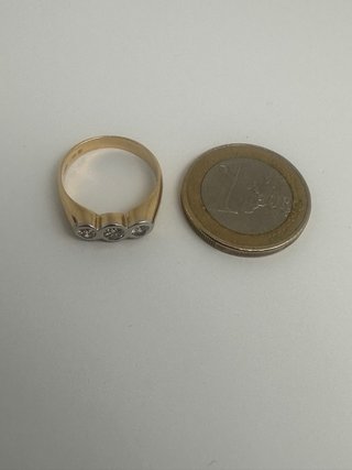 Anillo Oro 18k con 3 Diamantes T:13 P:4,6gr