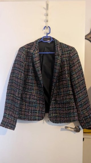 Chaqueta americana tweed multicolor