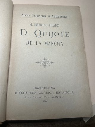 LITERATURA. DON QUIJOTE DE LA MANCHA.. AVELLAN