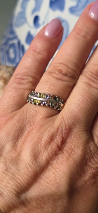 Anillo plata y piedras semipreciosas