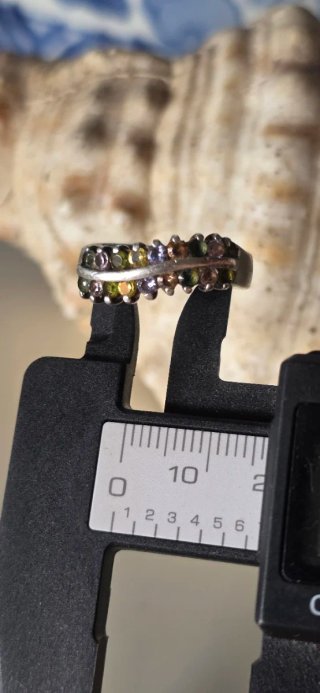 Anillo plata y piedras semipreciosas