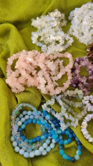 Pulseras de chips de minerales