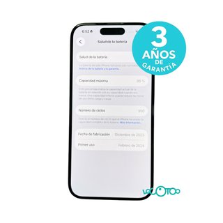 APPLE IPHONE 15 PRO 6GB 128GB 86% BATERIA