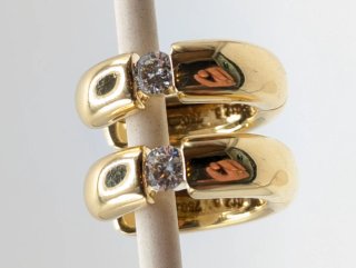 Pendientes Aro Oro 18k con Diamantes