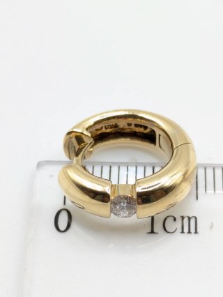 Pendientes Aro Oro 18k con Diamantes