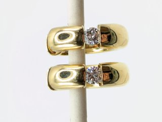 Pendientes Aro Oro 18k con Diamantes
