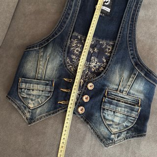 Gilet smanicato Jeans Denim Taglia M panciotto