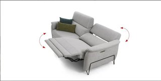 Sofá relax motorizado cardio Estel Wood de 192 cm