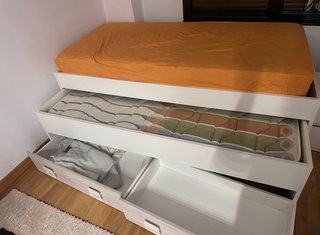 Cama Nido Infantil con Armario y Estantería