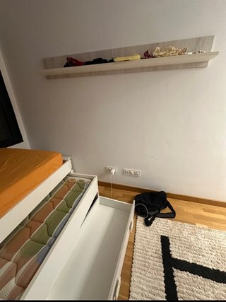 Cama Nido Infantil con Armario y Estantería