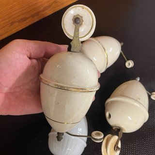 Contrapesos Lámpara Porcelana Antiguos