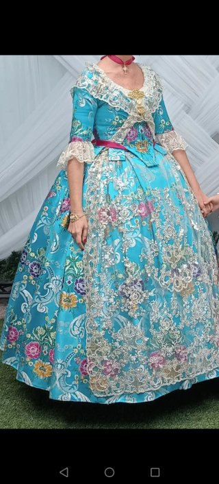 Traje de Fallera Turquesa