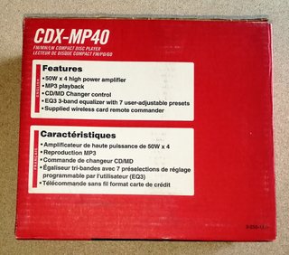 Radio Coche CD Sony CDX-MP40 Xplod