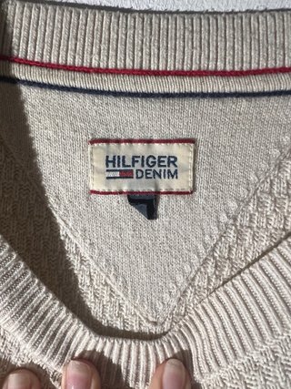 Jersey de punto beige Tommy Hilfiger vintage