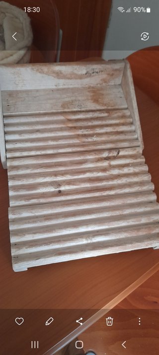 Tabla de lavar ropa de madera