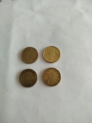 Lote de 4 monedas