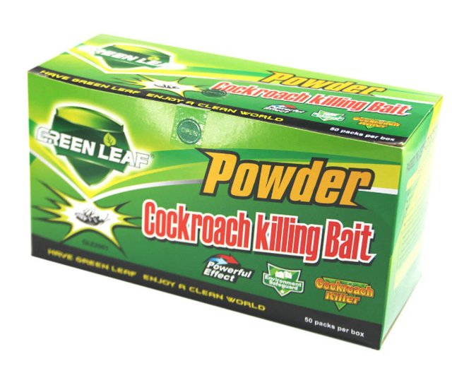 3 Cajas Polvos Mata Cucarachas Green Leaf